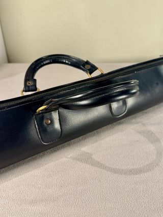 Bolso vintage cilíndrico negro