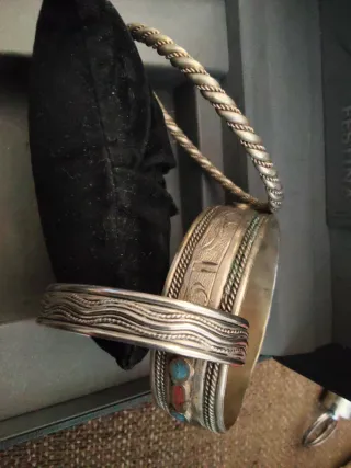 Conjunto de 3 Pulseras Plata y Multicolor