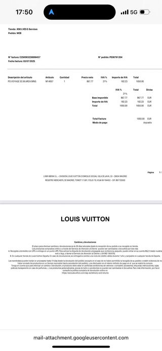 Bolso de mano Louis Vuitton Marrón