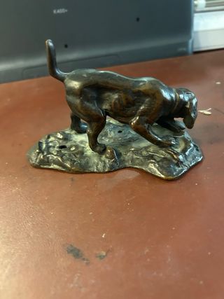 Scultura cane da caccia in bronzo  1800/1900