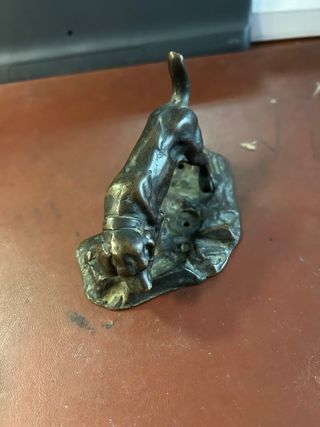 Scultura cane da caccia in bronzo  1800/1900