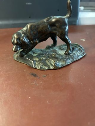 Scultura cane da caccia in bronzo  1800/1900