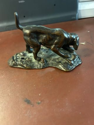 Scultura cane da caccia in bronzo  1800/1900