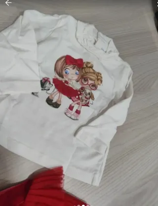 Set neonata bianco e rosso