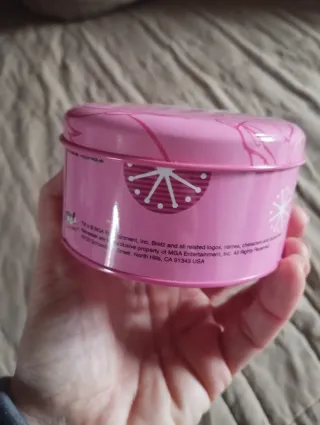 Scatola tonda metallo Bratz rosa Vintage