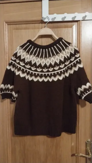 Jersey Zara Jacquard Manga Corta Talla L