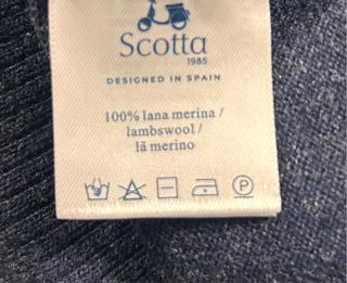 Jersey Scotta lana azul talla S hombre