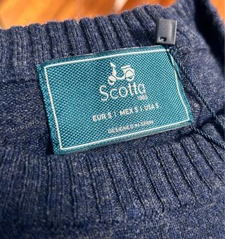 Jersey Scotta lana azul talla S hombre