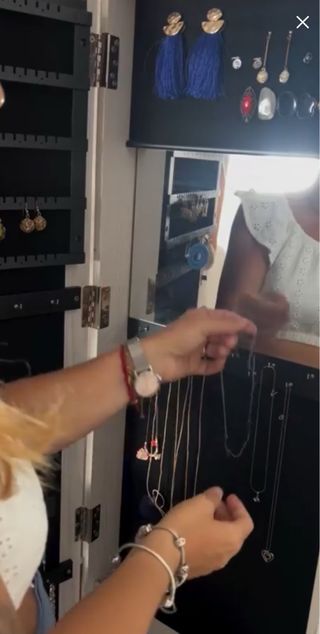 Espejo giratorio joyero con estantería NUEVO