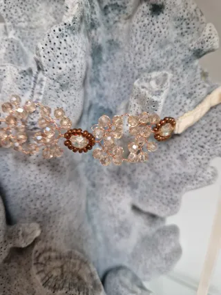 Gargantilla Choker Azul y Dorado