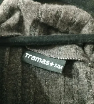 Vestido largo gris de canalé