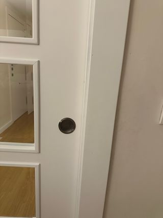 Puerta corredera con cristales