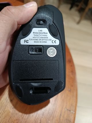 Raton mousse ergonómico inalámbrico negro nuevo