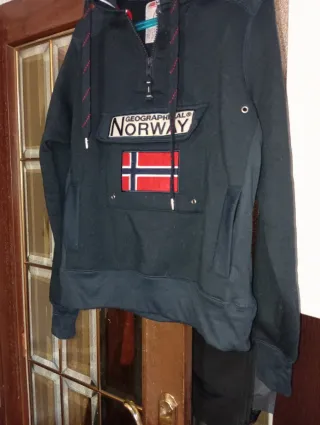 Sudadera Geographical Norway Negra