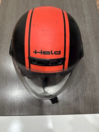 Casco Moto Held Jet Negro/Naranja