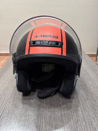 Casco Moto Held Jet Negro/Naranja