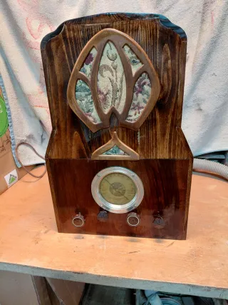 Radio Antigua Madera Decorada