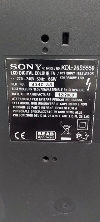 Televisión Sony bravia