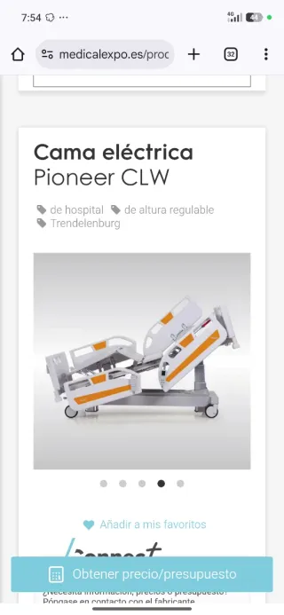 Cama hospitalaria geriátrica eléctrica Pioneer CLW