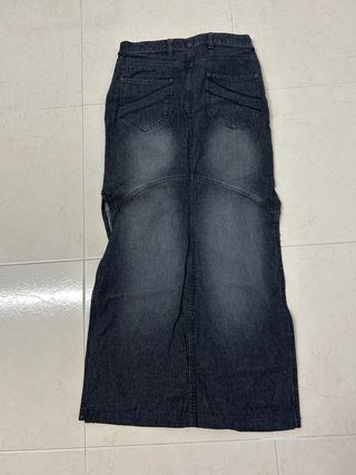 Falda larga vaquera negra