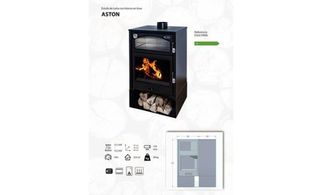 Estufa de leña nueva Aston 10Kw CAST1011