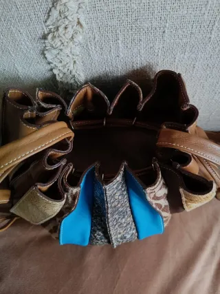 Borsa multicolore in pelle