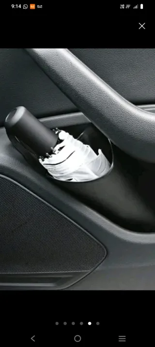 Paraguas plegable y soporte coche