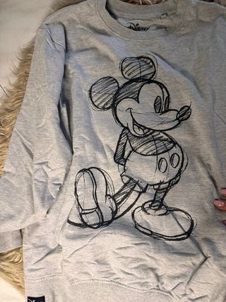Felpa Disney Mickey Mouse Grigia Nuova
