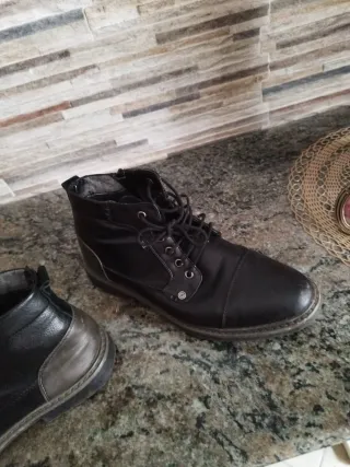 Scarponcino uomo pelle nero invernale