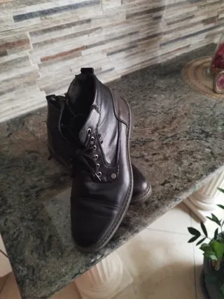 Scarponcino uomo pelle nero invernale