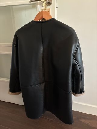 Abrigo doble faz Zara negro mujer. NUEVO