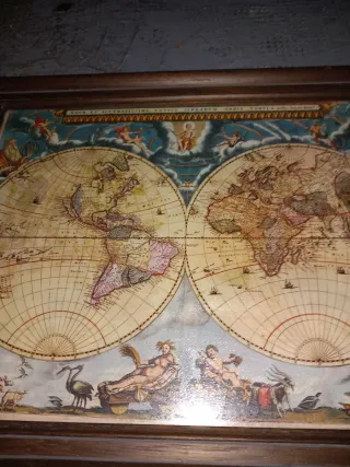 2 Cuadros Antiguos Mapamundi