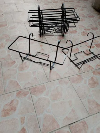 Porta vasi con ganci in ferro misura 50x2