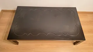 Mesa baja de madera negra NEGOCIABLE