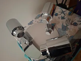 Lámpara de techo cromada