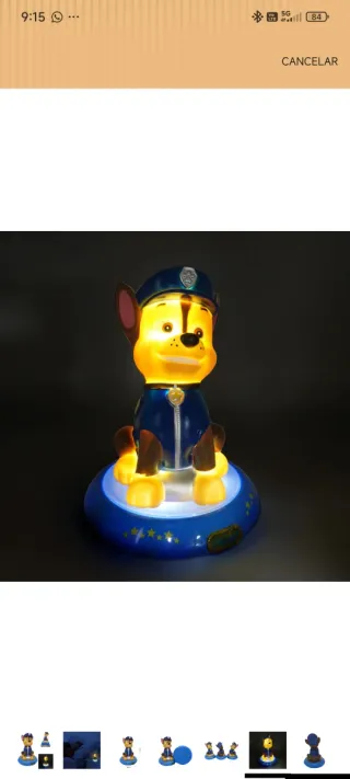 Lámpara Patrulla Canina Chase