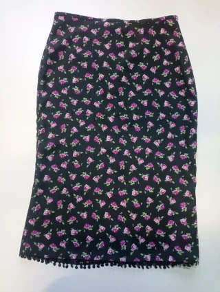 Falda Mango floral hasta la rodilla