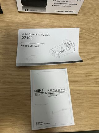 Meike MK-D7100 y D7200 impugnatura batteria Nikon