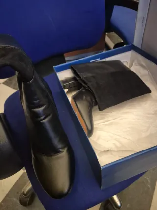 Botas Mary Paz Negras Tacón Cocodrilo