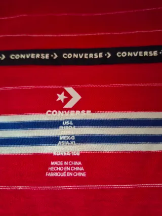 Felpa Converse uomo mezza zip righe