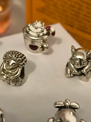 Lote Charms Pandora Plata