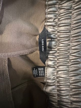 Pantaloni oro effetto pelle