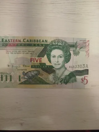 Billete  Isla De Antigua  Caribe Oriental