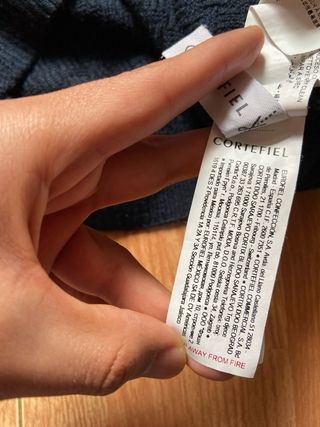 Jersey de lana azul marino talla M