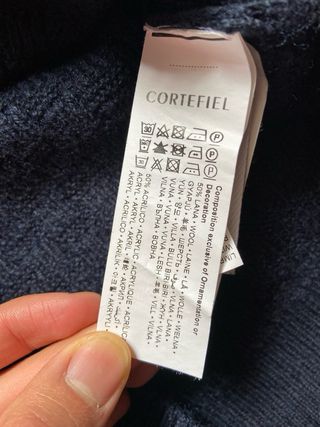 Jersey de lana azul marino talla M