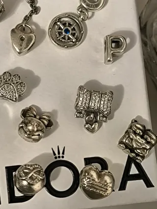 Lote Charms Pandora Plata