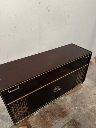 Mueble Vintage Tocadiscos Amplificador Altavoces