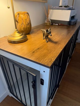 Móvel com 2 caixas para cães, 2 em 1