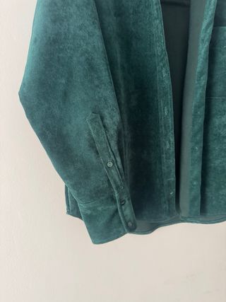 Chaqueta verde de pana
