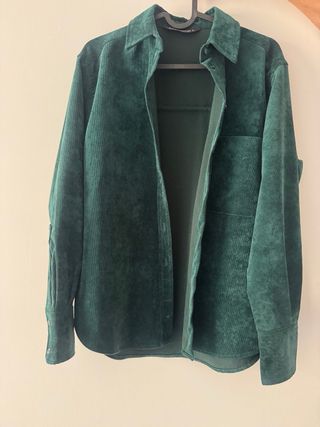 Chaqueta verde de pana